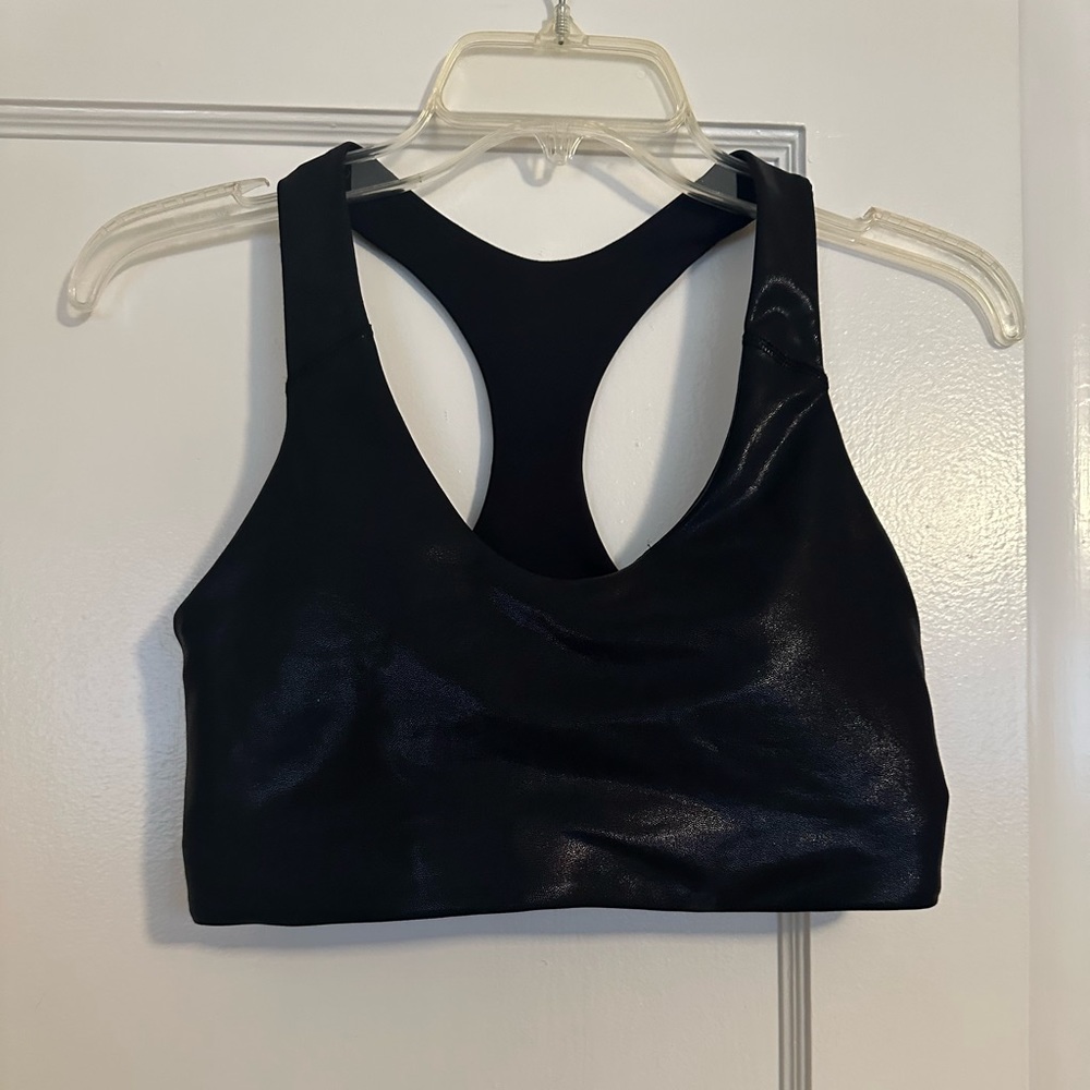 Old Navy Black Foil Sports Bra